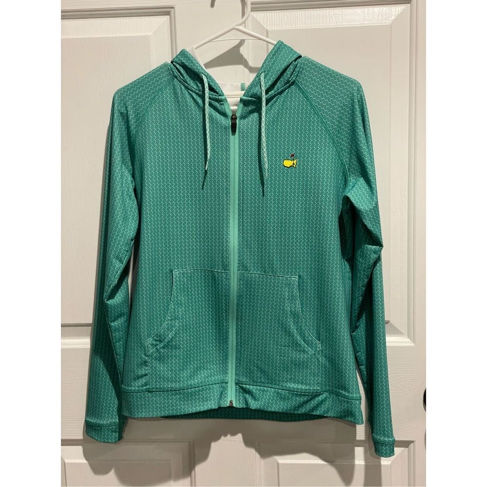 Masters Magnolia Lane Ladies  Tech 50+UPF Full Zip Jacket Green Pattern (M)